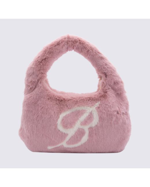 Blumarine Pink Eco Fur Top Handle Bag Lyst