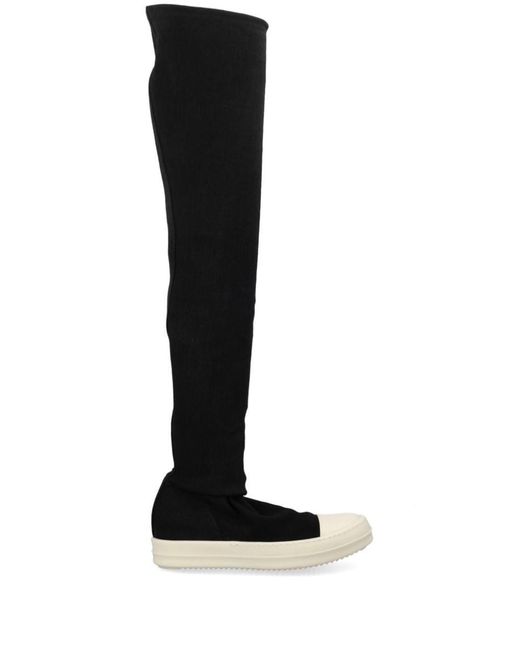 Rick Owens Black Over-The-Knee Boots