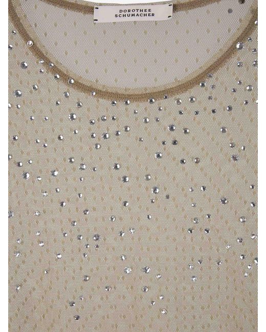 Dorothee Schumacher White Sheer Sparkles Top