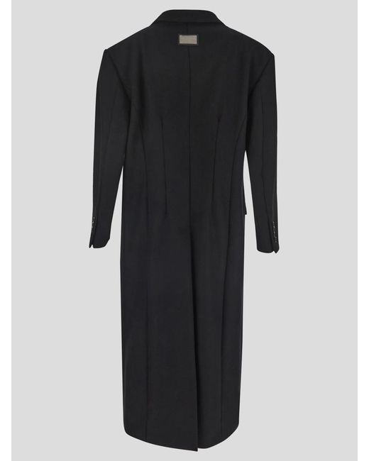 Dolce & Gabbana Black Wool Coat for men
