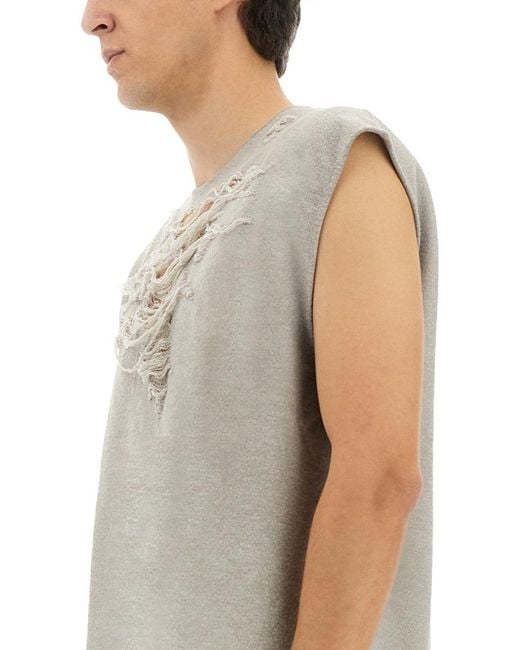 DIESEL Gray S-Rub-Sl" Top for men