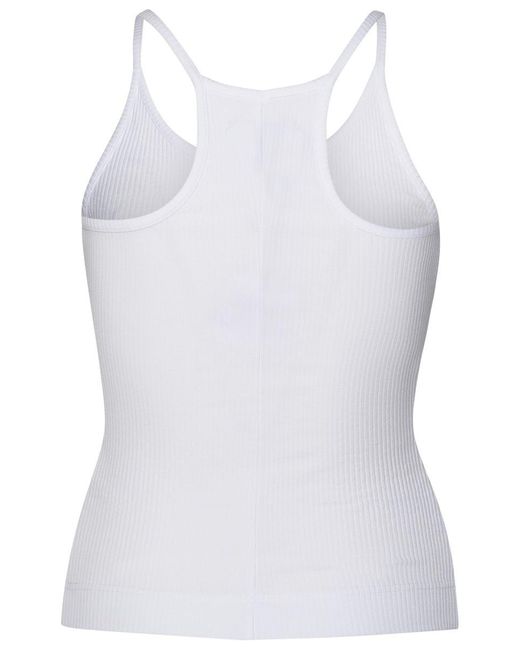 Moschino Jeans White Viscose Blend Tank Top
