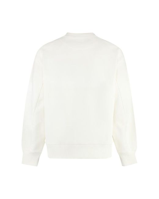 Y-3 White Cotton Crew-neck Sweatshirt for men