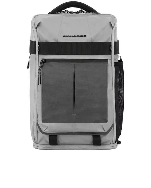 Piquadro Gray Bike Backpack Computer And Ipad Holder Bags