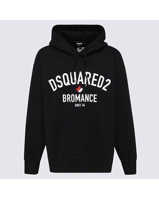 DSquared² Black Sweatshirt With Logo Print for men