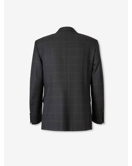 Canali Black Straight Check Suit for men