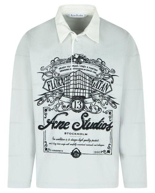 Acne Gray Cotton Sweater for men