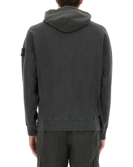 Stone Island Gray Cotton Sweater for men