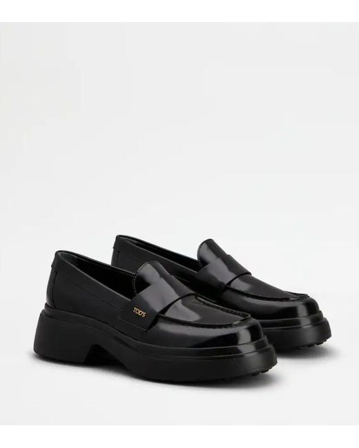 Tod's Black Flat Shoes