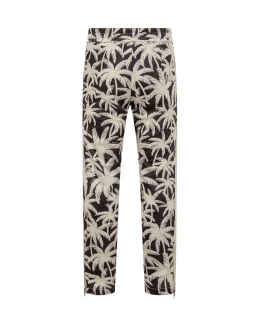 Palm Angels Black Pants With Monogram Palms for men