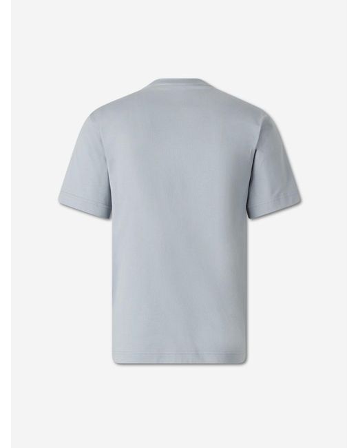 Burberry Blue Cotton T-shirt for men