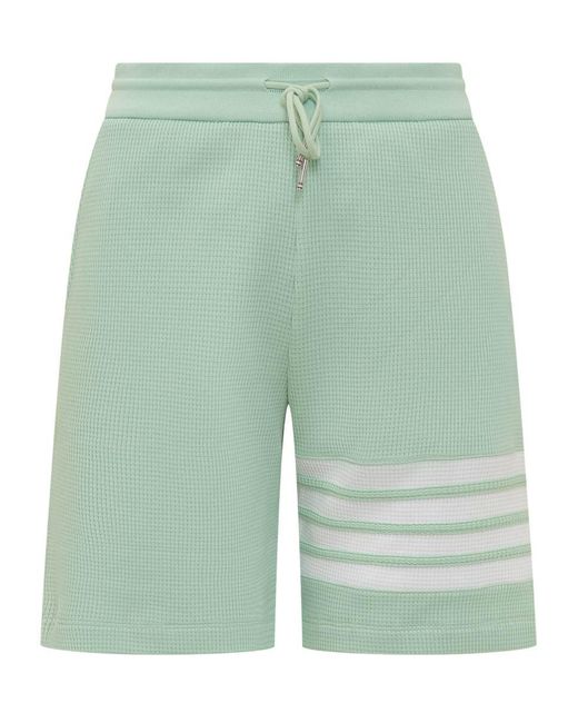 Thom Browne Green Shorts With Logo