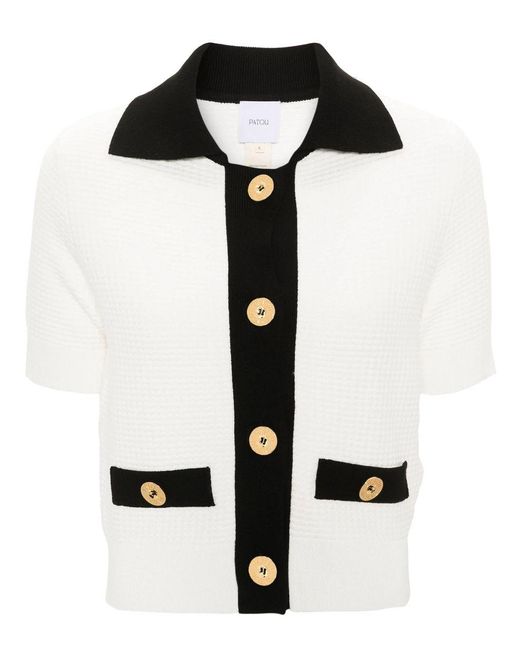 Patou Black Cardigan With Pockets