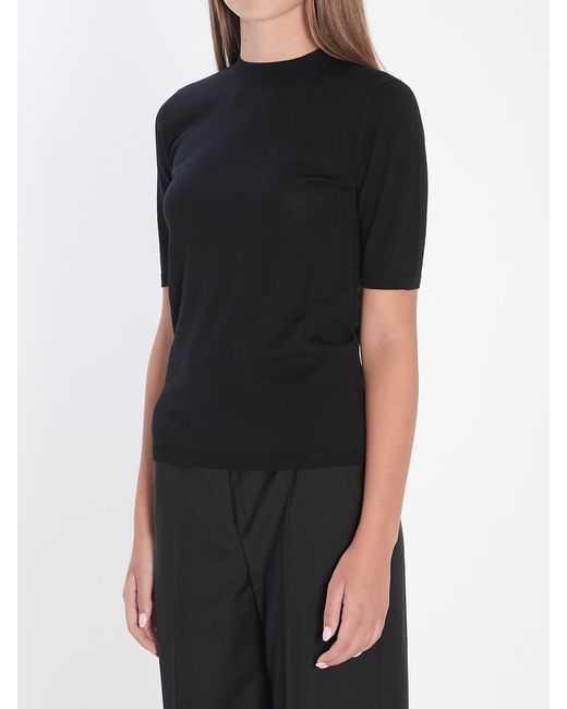 Max Mara Black Basic Wool Sweater