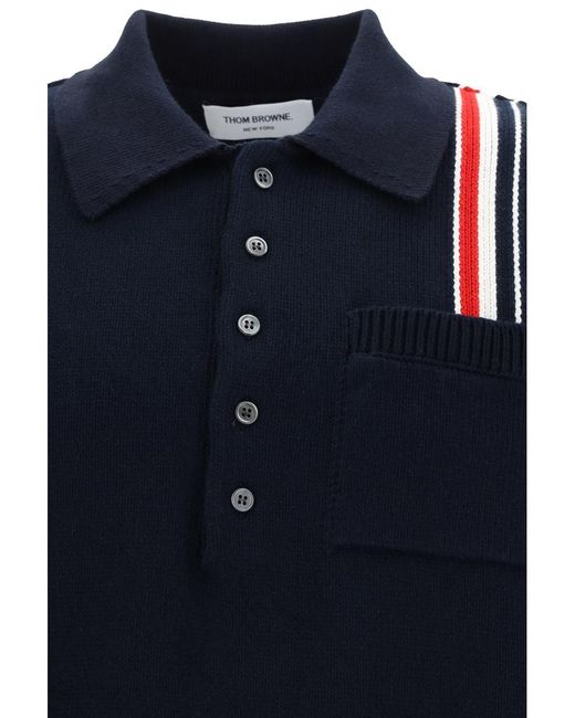 Thom Browne Blue Polo Shirts for men
