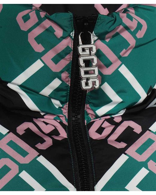 Gcds Green Techno-nylon Down Jacket for men