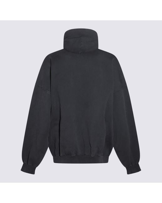 Balenciaga Black Sweatshirt With Print for men