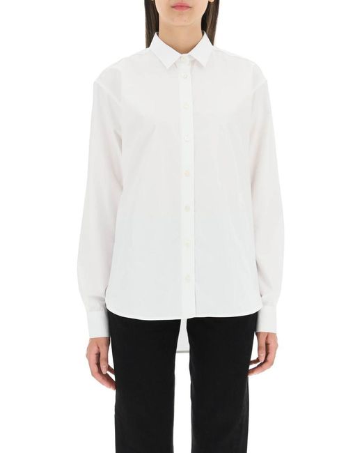 Totême  White Oversized Organic Poplin Shirt