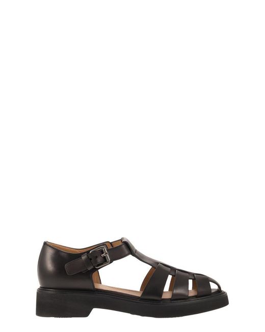 Church's Black Hove - Leather Sandals