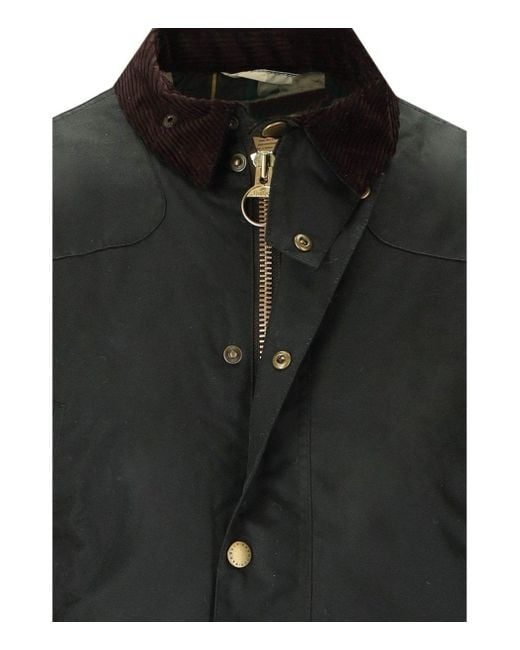 Barbour Black Reelin Wax Sage Green Jacket for men