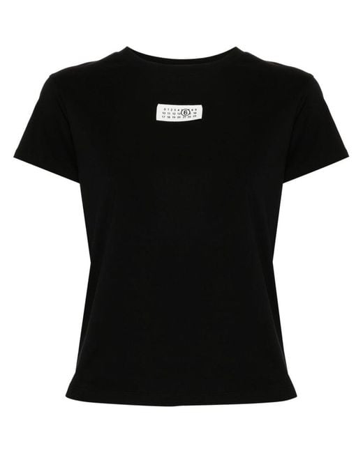 MM6 by Maison Martin Margiela Black T-shirts And Polos