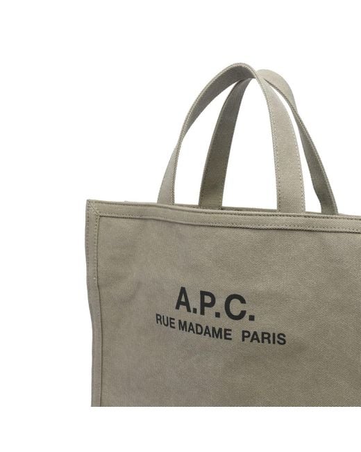 A.P.C. Green Recuperation Shopping Bag for men
