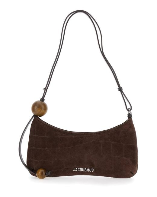 Jacquemus Brown 'Le Bisou Perle' Shoulder Bag With Logo Detail
