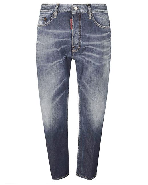 DSquared² Blue Stretch-cotton Jeans for men