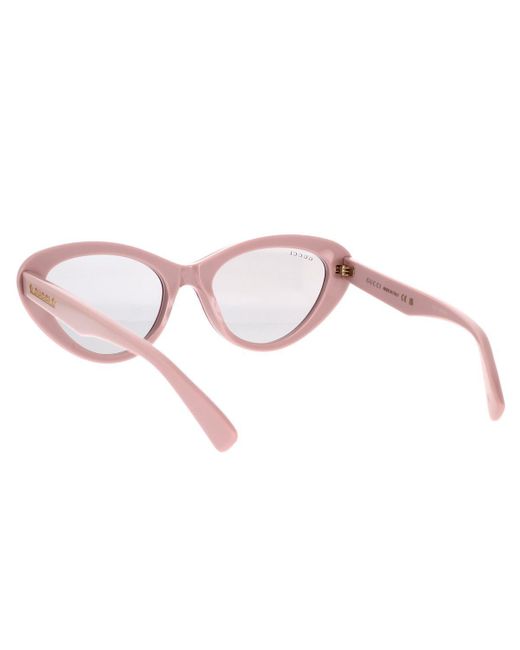 Gucci Pink Symbols 54mm Cat-eye Acetate Sunglasses