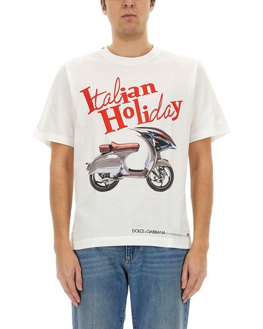 【関税&送料込】Dolce & Gabbana T-Shirt With Wasp Print Dolce & Gabbana T-Shirt With 