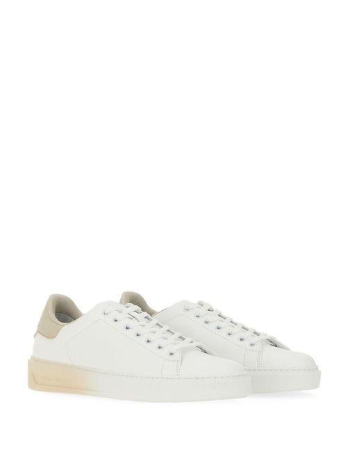 Woolrich White Classic Court Leather Sneakers