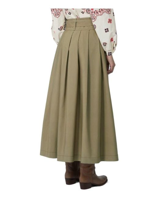 Weekend by Maxmara Green Agiate Khaki Skirt