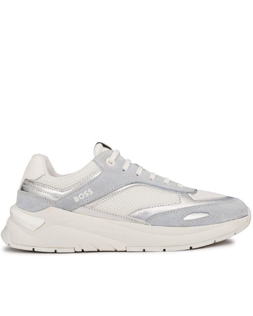 BOSS by HUGO BOSS Skylar Runner Sneakers in White | Lyst