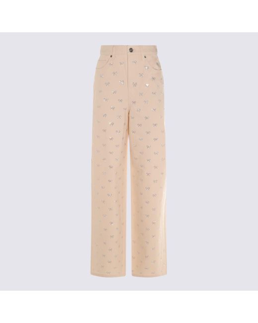 デニム・ジーパン SELF-PORTRAIT Woman Jeans White 829PC CREAM Cream Denim Jeans – self-portrait-US