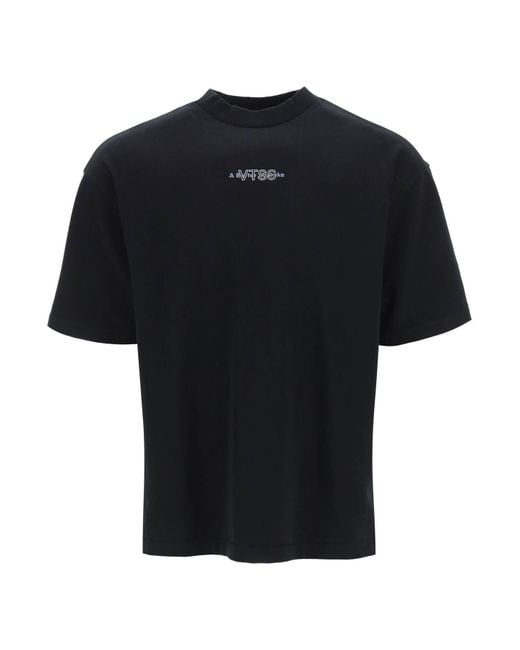 A BETTER MISTAKE Black Vtss X Abm T-shirt for men