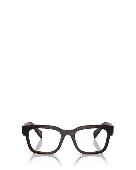 Prada Black Pra10v Square-frame Acetate Optical Glasses for men