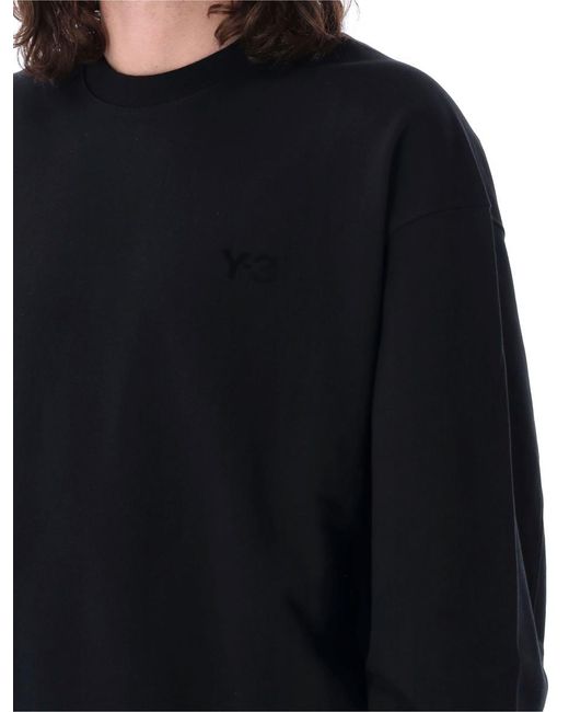Y-3 Black Logo Sweatshirt for men
