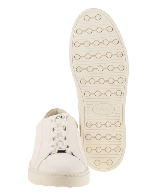 Tod's White Leather Trainers for men