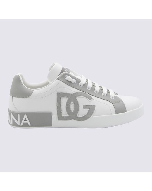 Dolce & Gabbana Metallic And Leather Sneakers for men