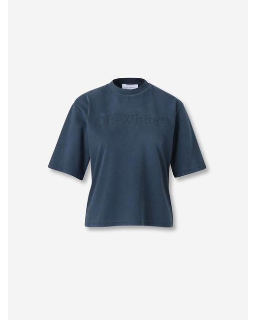 Off-White c/o Virgil Abloh Blue Cotton T-Shirt