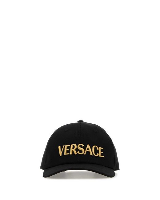 Versace Black Hats for men