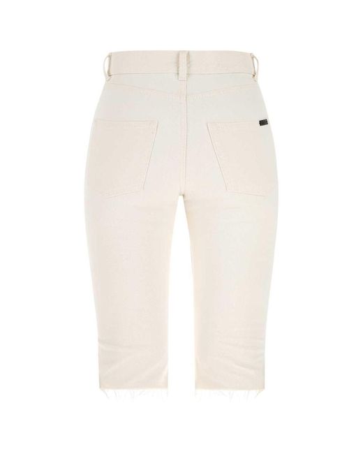 Saint Laurent White Shorts