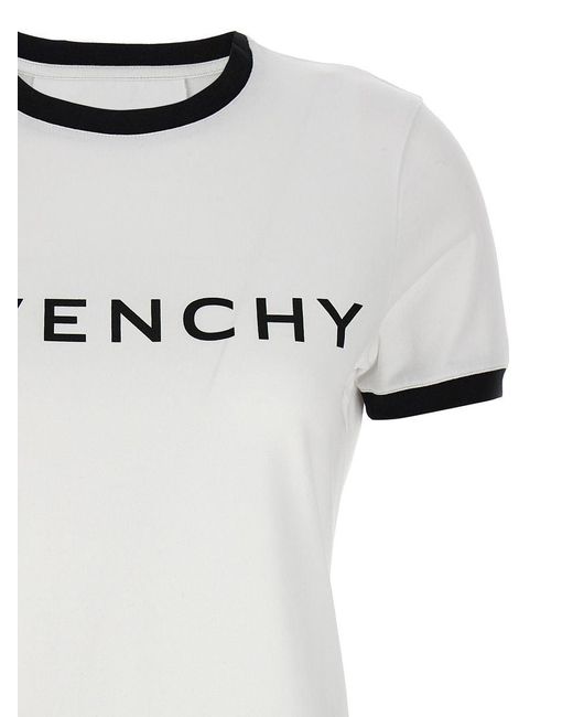 Givenchy White Logo Print T-shirt