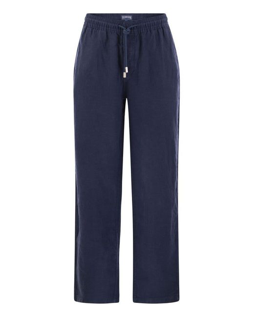 Vilebrequin Blue Linen Trousers