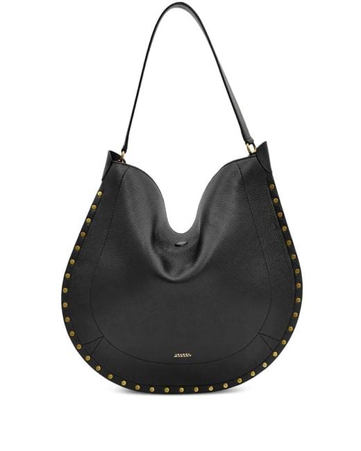 Isabel Marant Black Oskan Hobo Soft Shoulder Bags