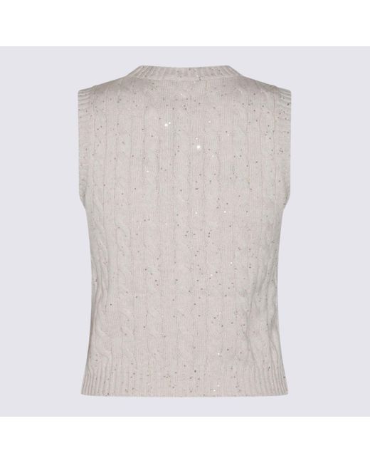 Brunello Cucinelli White Cotton Knitwear