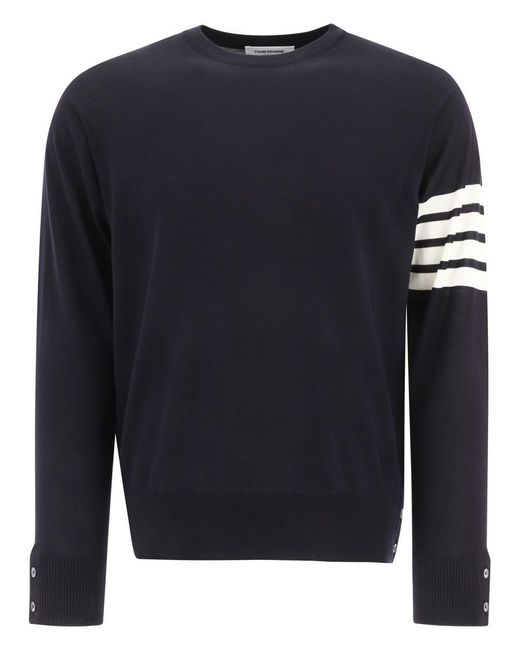 Thom Browne Blue "4-Bar" Sweater for men