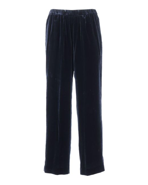 Aspesi Blue Relaxed-Fit Long Pants With Elegant Draping