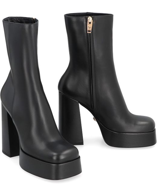 Versace Gray Aevitas Platform Boots