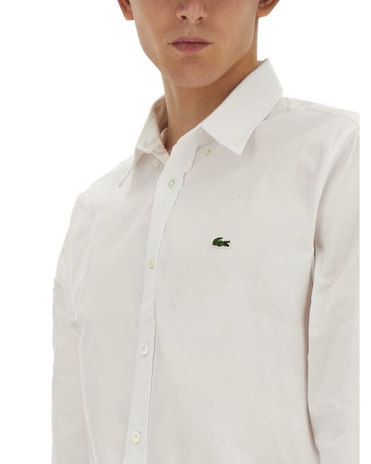 Lacoste White Shirt With Logo for men